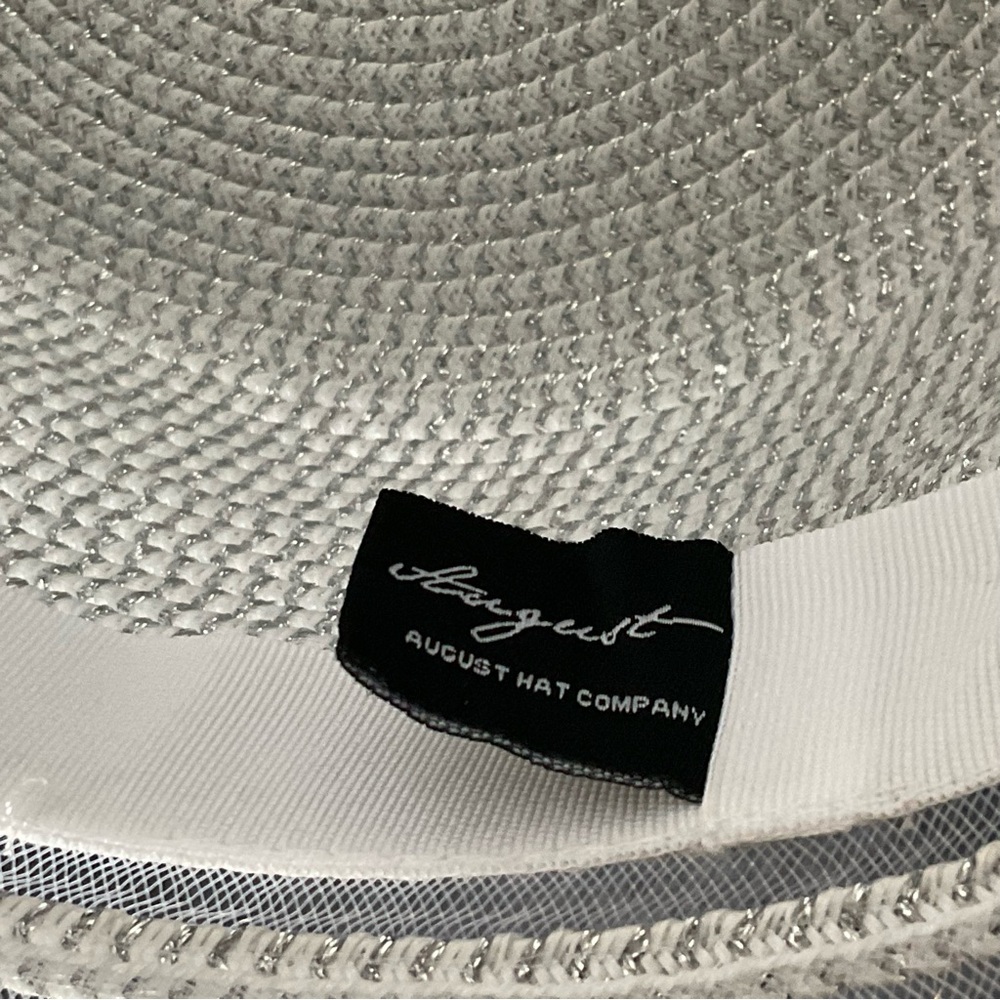 August Hat Company Silver Metallic Women's Bucket Hat w/ Appliqué Detailing - Picture 11 of 16